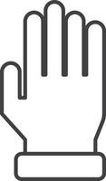 ilustración de guantes de doctor en estilo minimalista vector