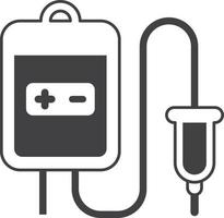 Blood bag and blood donation illustration in minimal style vector