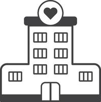 hospital building illustration in minimal style vector