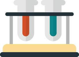 Chemical tube or test tube illustration in minimal style vector