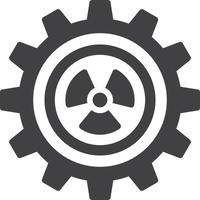 radioactive symbol illustration in minimal style vector