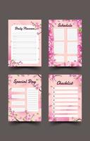 Journal Template with Peach Blossom vector