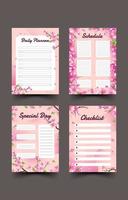 Journal Template with Peach Blossom vector