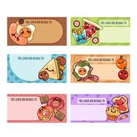 Cute Kawaii Lunch Box Sticker vector