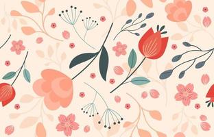patrón abstracto floral de primavera femenina vector
