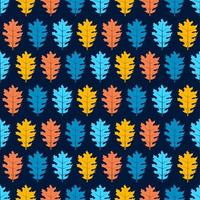 Autumn leaves seamless pattern background set vector