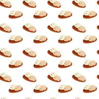 Manju pattern10. Cute Japanese pies in the form of a cat and a rabbit. Doodle color cartoon vector illustration.