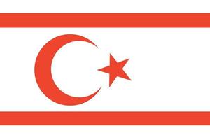 bandera de la república turca del norte de chipre. colores y proporciones correctas. vector