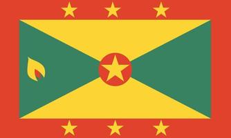 Grenada flag. Official colors and proportions. vector