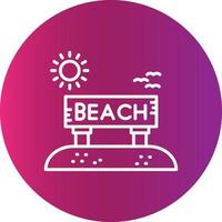 diseño de icono creativo de playa vector