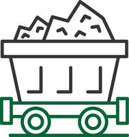 Mine Cart Creative Icon Design vector