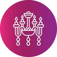 Chandelier Creative Icon Design vector