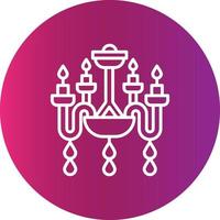 Chandelier Creative Icon Design vector