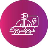 Electric Car Creative Icon Design vector