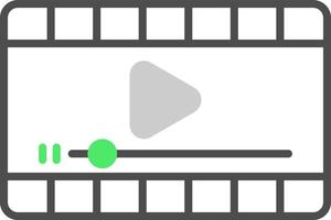 Video Player Creative Icon Design vector