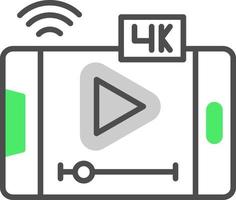 Video Streaming Creative Icon Design vector