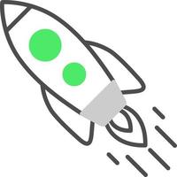 Inclined Rocket Creative Icon Design vector