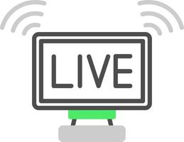 Live Streaming Creative Icon Design vector