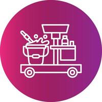 Cleaning Cart Creative Icon Design vector