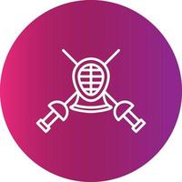 Fencing Creative Icon Design vector