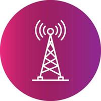 Radio Tower Creative Icon Design vector