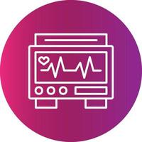 Ekg Monitor Creative Icon Design vector