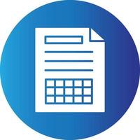 Spreadsheet Creative Icon Design vector