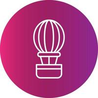 Hot Air Balloon Creative Icon Design vector