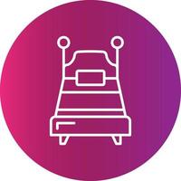 Single Bed Creative Icon Design vector