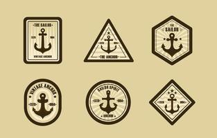 Vintage Anchors Logo Collection vector
