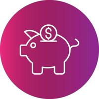 Piggy Bank Creative Icon Design vector