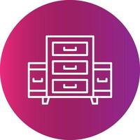 Filing Cabinet Creative Icon Design vector