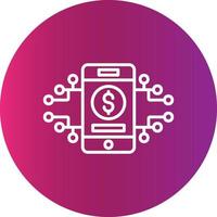Digital Money Creative Icon Design vector