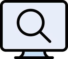 ilustración de vector de pantalla de búsqueda en un fondo. símbolos de calidad premium. iconos vectoriales para concepto y diseño gráfico.