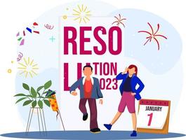 feliz año nuevo 2023 diseño plano vector