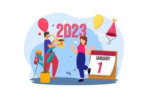 Resolutions for New Year Flat Design vector