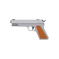pistol handgun vector. Flat illustration of pistol.