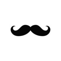 mustache vector isolated on white background