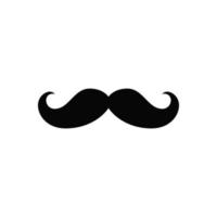 mustache vector isolated on white background