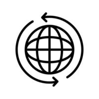 ilustración vectorial de actualización global en un fondo. símbolos de calidad premium. iconos vectoriales para concepto y diseño gráfico. vector