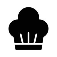 Ilustración de vector de gorro de chef en un fondo. Símbolos de calidad premium. Iconos vectoriales para concepto y diseño gráfico.