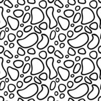 Grunge spots hand drawn vector seamless pattern. Ink dirty circles texture. Black paint dry brush splodges, blotches background. Abstract rough blots, splotches backdrop. Wrapping paper design.