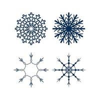 Vector set of snowflakes christmas design vector