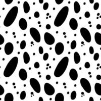 Irregular black dots pattern. Seamless hand drawn graphic print. Chaotic vector illustration