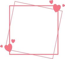marco de corazón de San Valentín vector