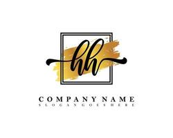 HH Initial handwriting logo concept vector