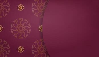 A purple background with gold ornamentation vector