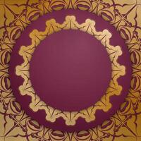 Brochure in burgundy color with luxurious gold pattern for your congratulations. vector