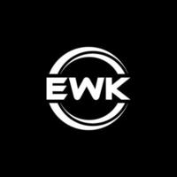 EWK letter logo design in illustration. Vector logo, calligraphy designs for logo, Poster, Invitation, etc.
