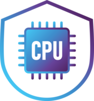 icono de degradado moderno de escudo de cpu de computadora png